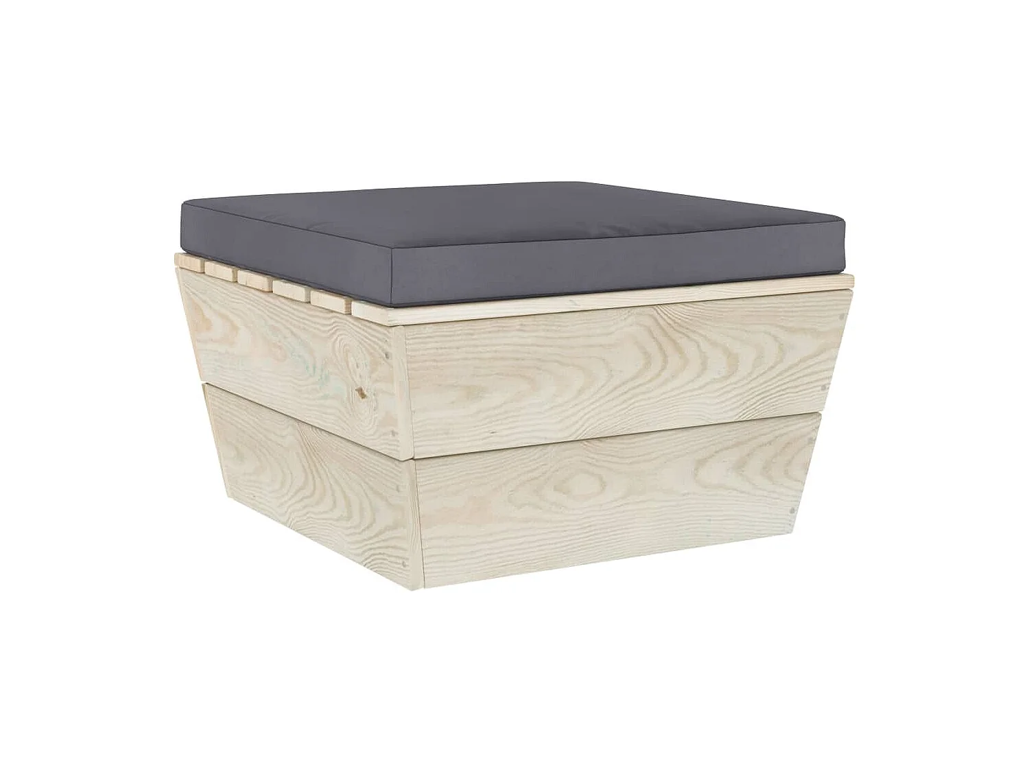 Set Divani da Giardino su Pallet 5 pz con Cuscini Legno Abete