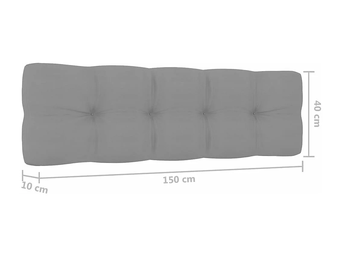 Salon de jardin 4 pcs avec coussins bois de pin imprégné