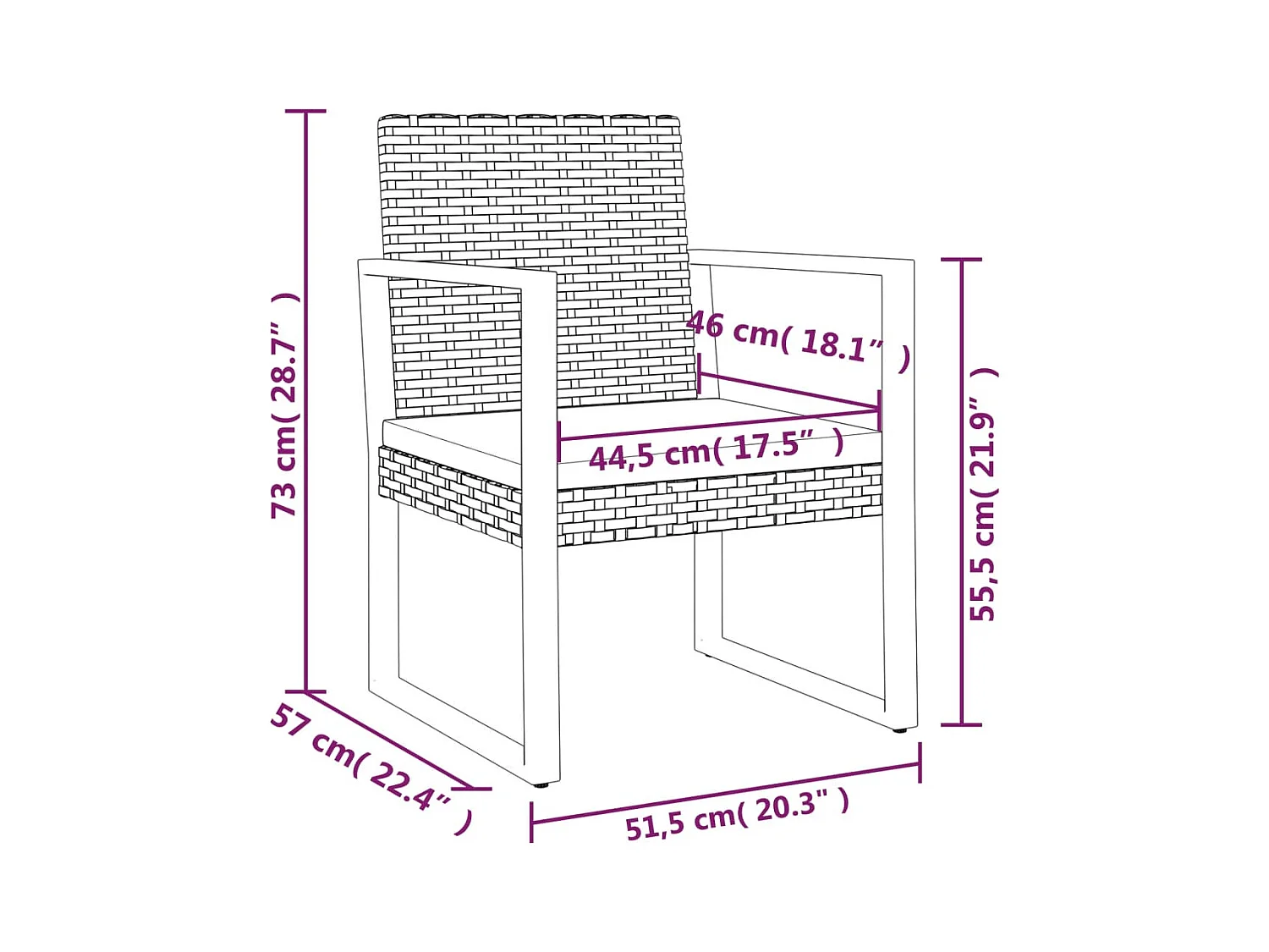 3-delige Loungeset met kussens poly rattan zwart