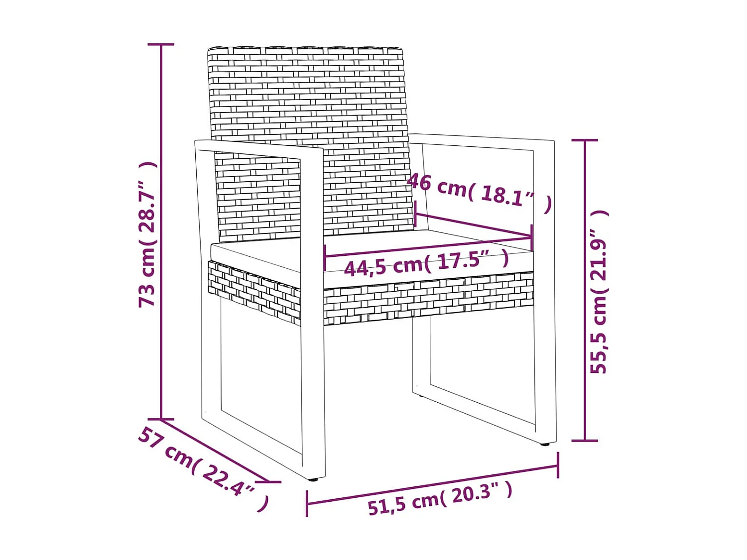 3-tlg. Garten-Lounge-Set mit Kissen Schwarz Poly Rattan