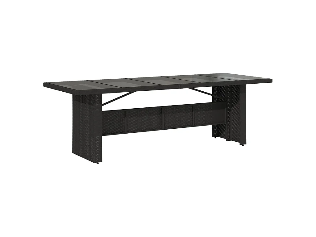 9-delige Tuinset poly rattan zwart