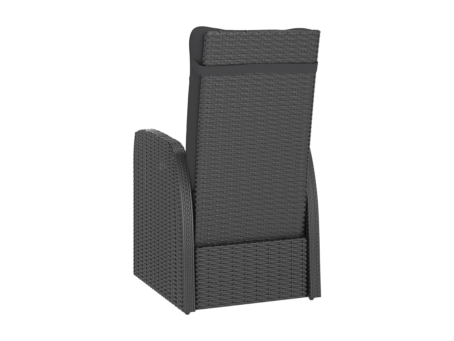 11 pcs conjunto jantar exterior com almofadões vime PE preto