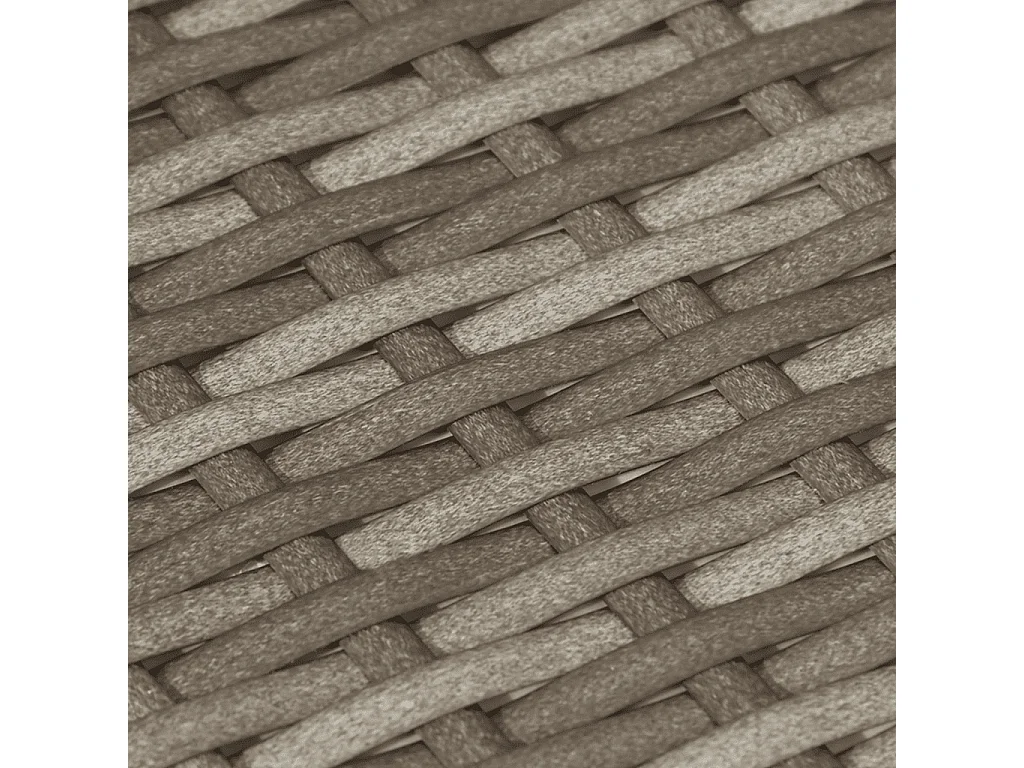 Ensemble à manger de jardin 9 pcs coussins gris résine tressée
