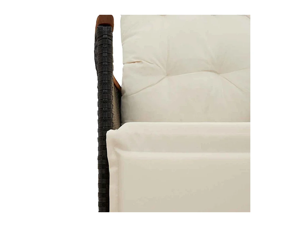 9-tlg. Garten-Essgruppe mit Kissen Schwarz Poly Rattan