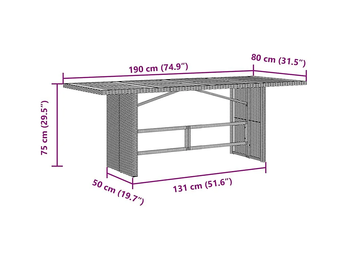 9-tlg. Garten-Essgruppe mit Kissen Schwarz Poly Rattan