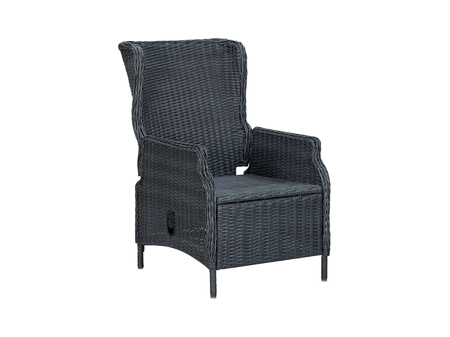 Ensemble à manger de jardin 7 pcs Gris foncé