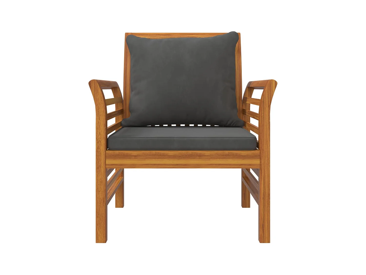 Salon de jardin avec coussins 5 pcs Bois d'acacia solide