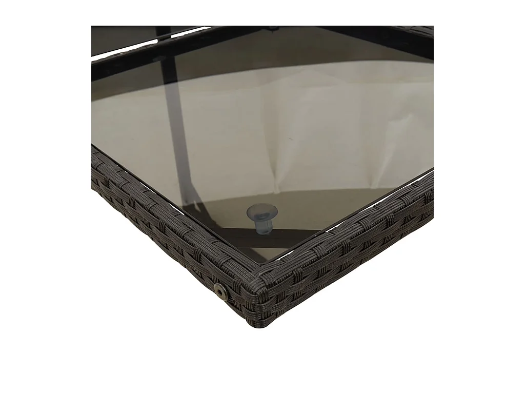 Set comedor de jardín con cojines 15 pzas ratán sintético negro