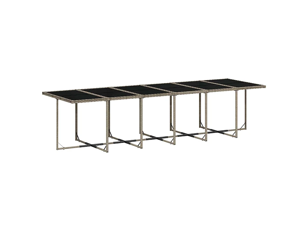13-delige Tuinset met kussens poly rattan grijs