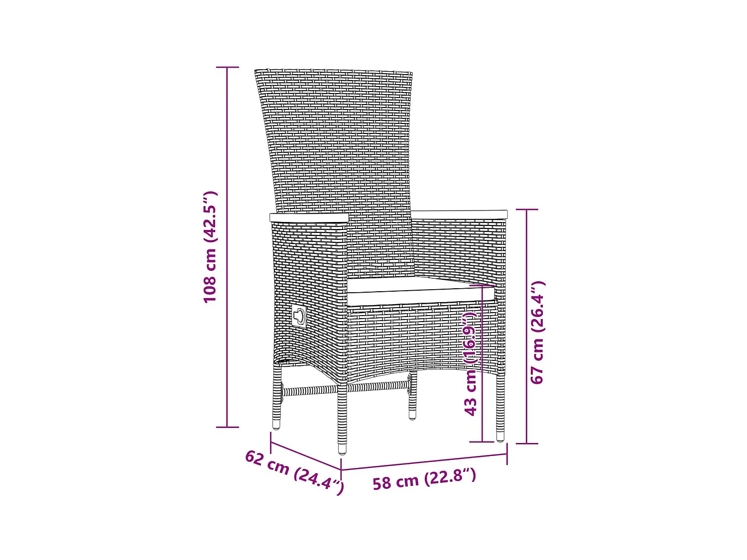 Set de comedor jardín 11 pzas con cojines ratán sintético negro