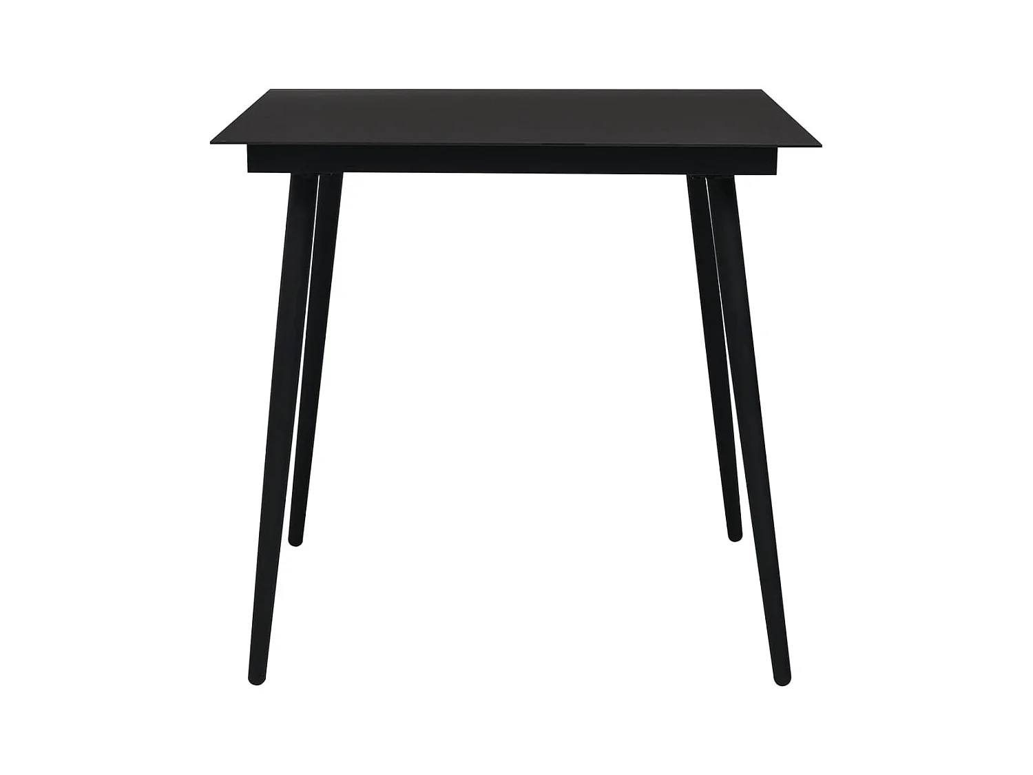 Ensemble à manger de jardin 5 pcs Noir Rotin PVC