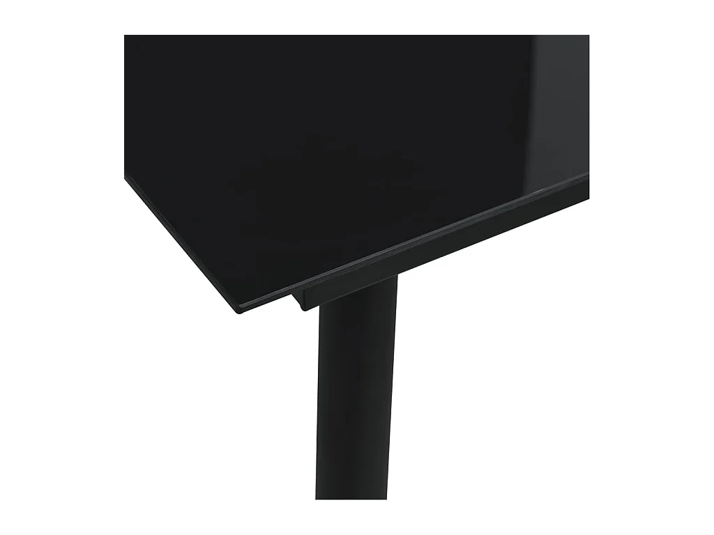 Ensemble à manger de jardin 5 pcs Noir Rotin PVC