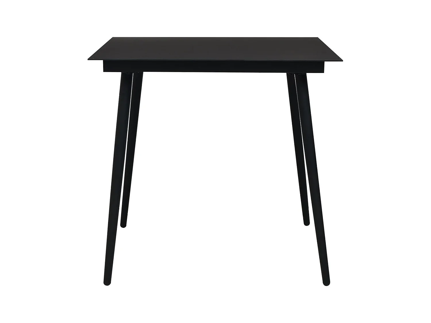 Ensemble à manger de jardin 3 pcs noir rotin PVC