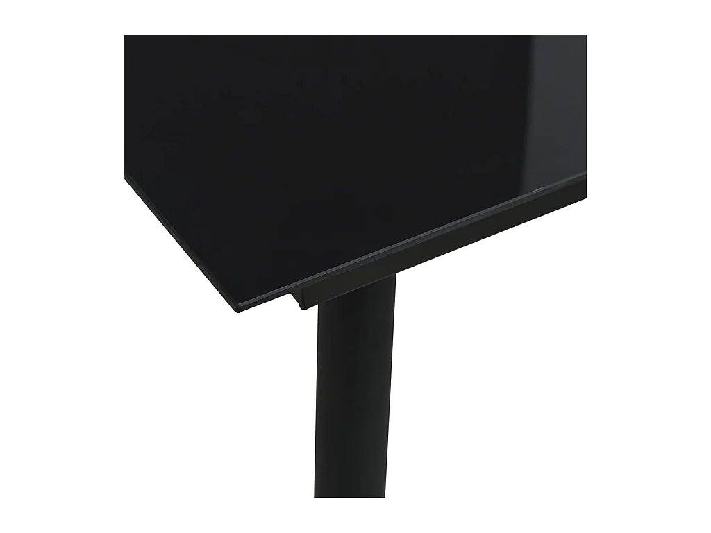 Ensemble à manger de jardin 3 pcs noir rotin PVC