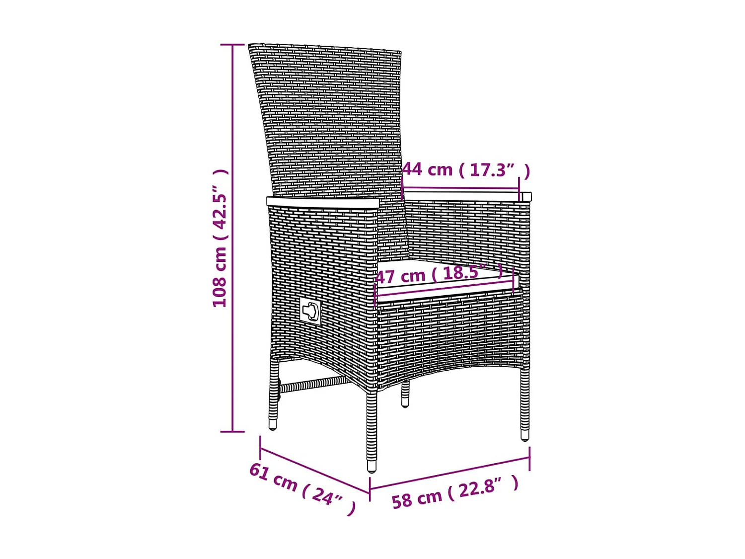Ensemble à manger de jardin 3 pcs coussins gris résine tressée