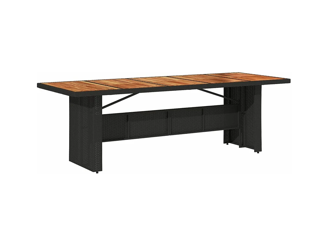 11-tlg. Garten-Essgruppe mit Kissen Schwarz Poly Rattan