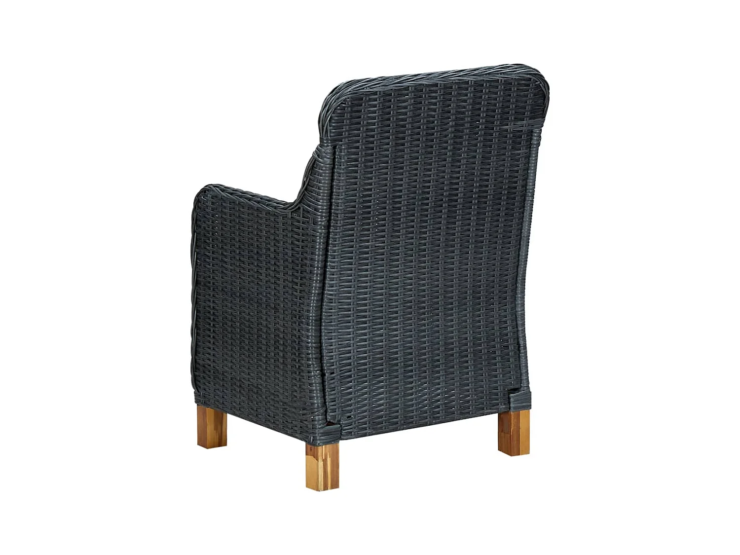 Ensemble à manger de jardin 5 pcs Gris foncé