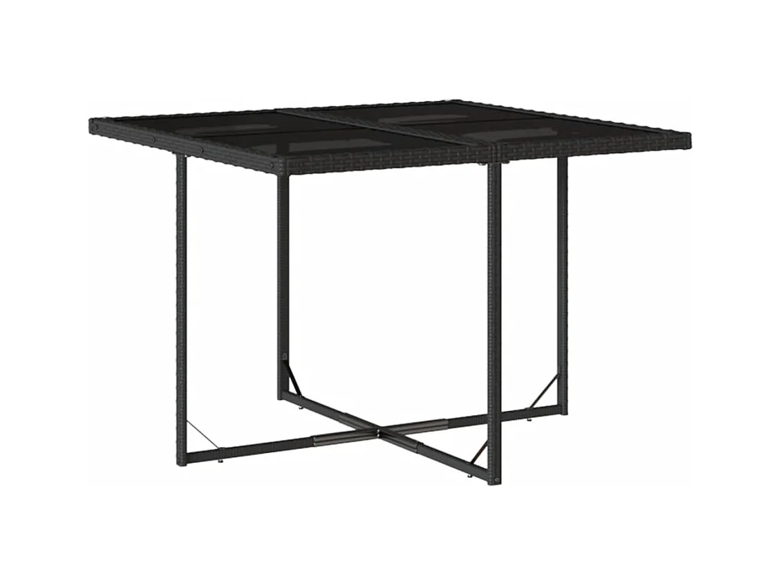 Set de muebles jardín 5 pzas con cojines ratán sintético negro