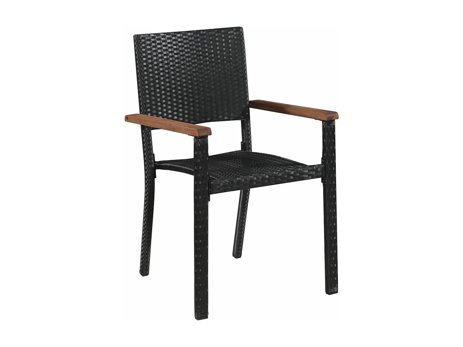 Set Mobili da Pranzo per Giardino 5 pz Nero