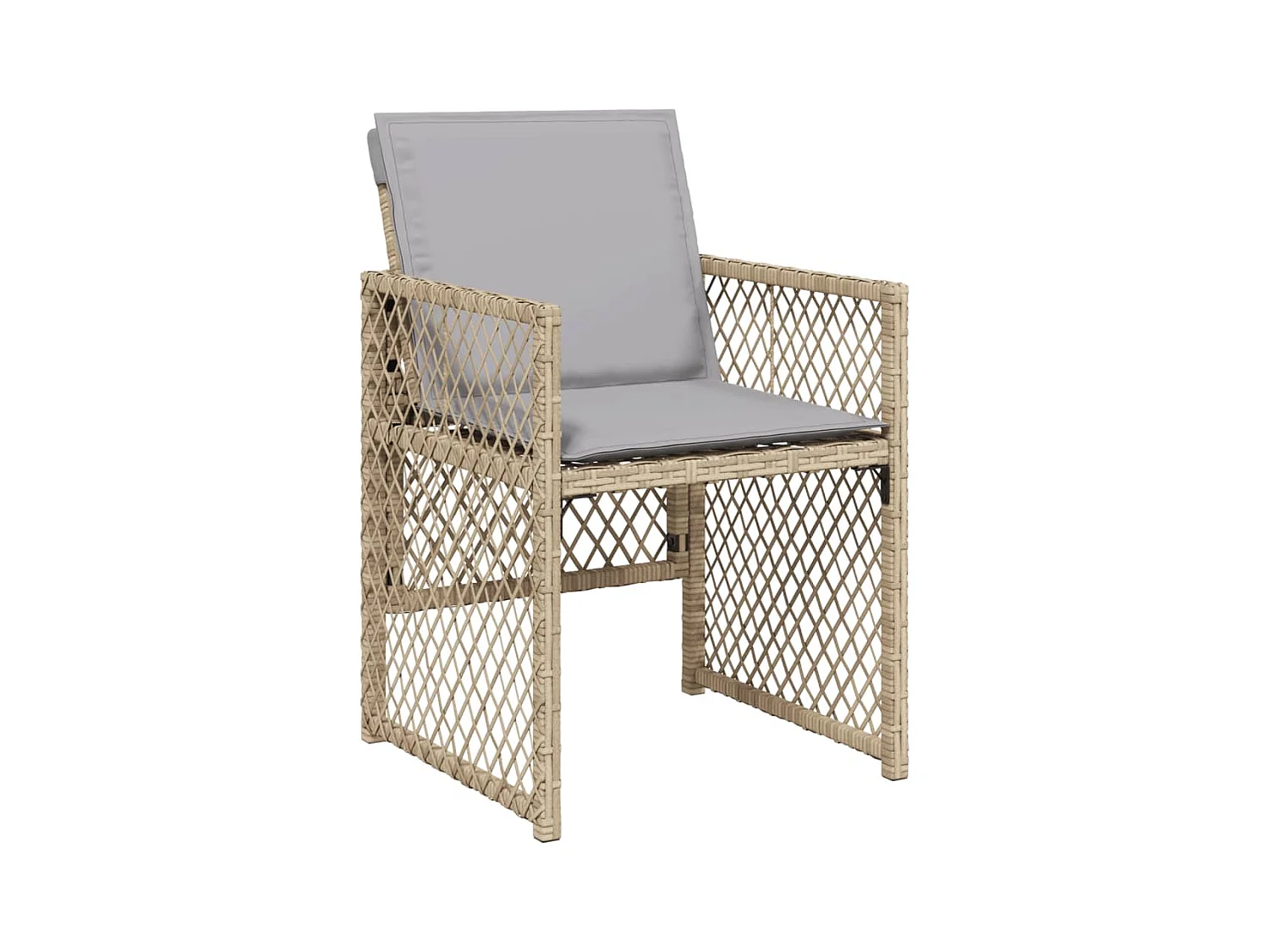13-delige Tuinset met kussens poly rattan beige