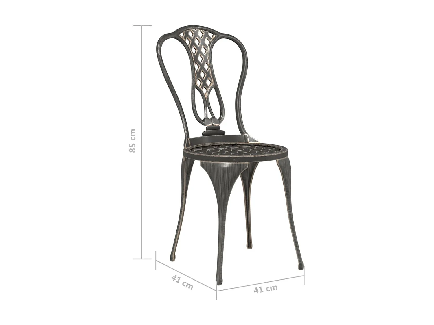 Ensemble de bistro 3 pcs Aluminium coulé Bronze