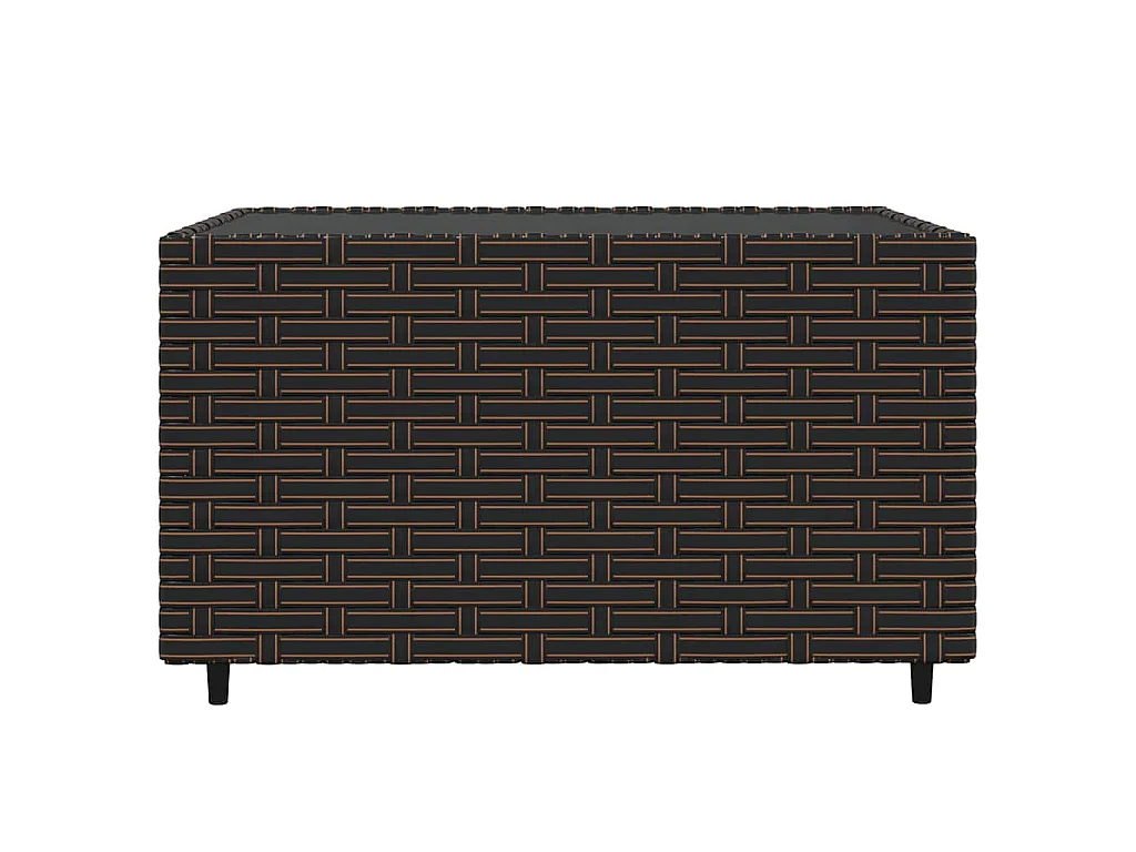 3-tlg. Garten-Lounge-Set mit Kissen Braun Poly Rattan