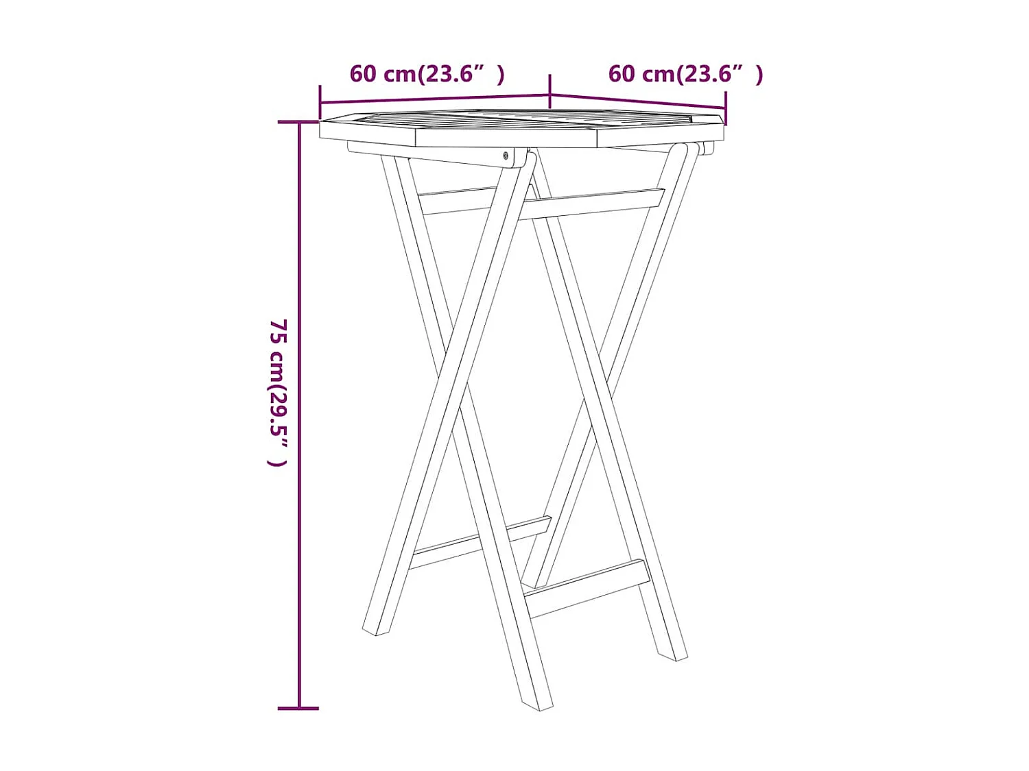 3-tlg. Garten-Essgruppe Massivholz Teak