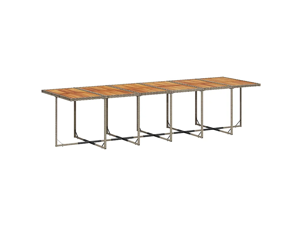 13-delige Tuinset met kussens poly rattan grijs