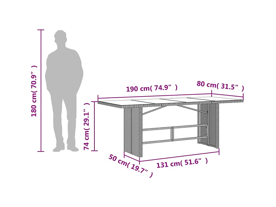 Ensemble à manger de jardin 9pcs coussins noir résine tressée