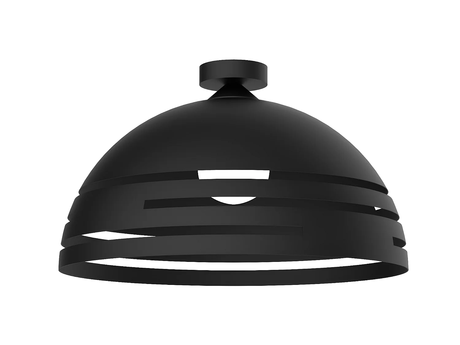 CIRCUIT Plafonnier, 1XE27, max 42W, métal, noir mat, D40cm