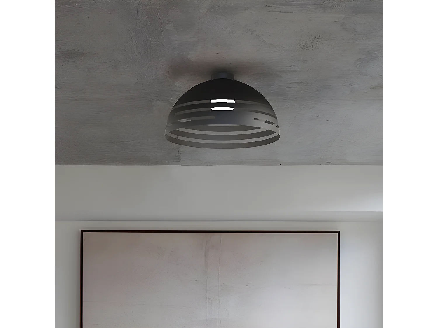 CIRCUIT Plafonnier, 1XE27, max 42W, métal, noir mat, D40cm