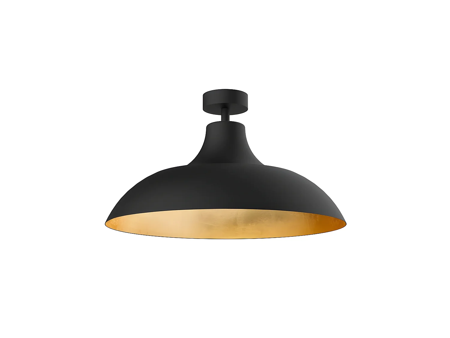 PARIGINA Plafonnier, 1X E27, max 42W, métal, noir mat/feuille d'or, D.40cm