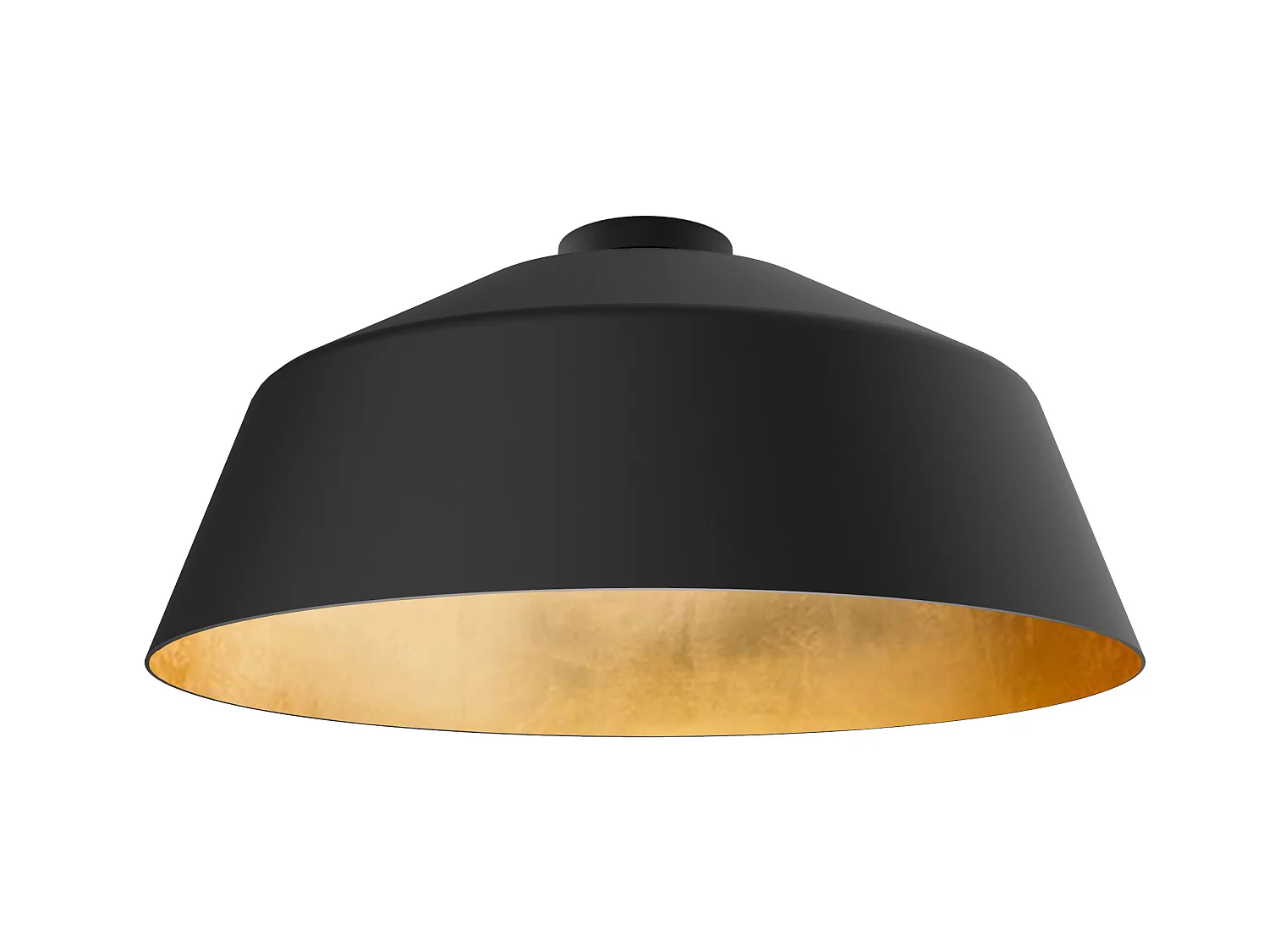 TOKYO Plafonnier, 1xE27, max 42W, métal, noir mat/feuille d'or, D.50cm