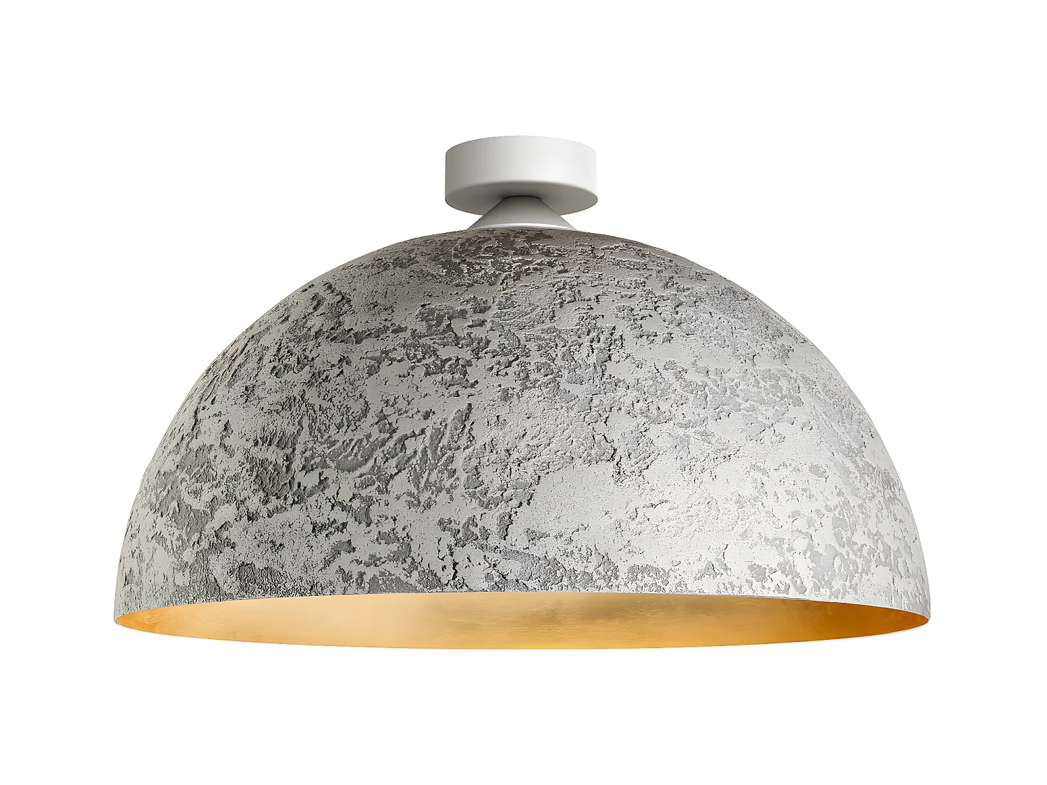 VENICE Plafonnier, 1xE27, max 42W, métal, béton/feuille d'or, D.60cm