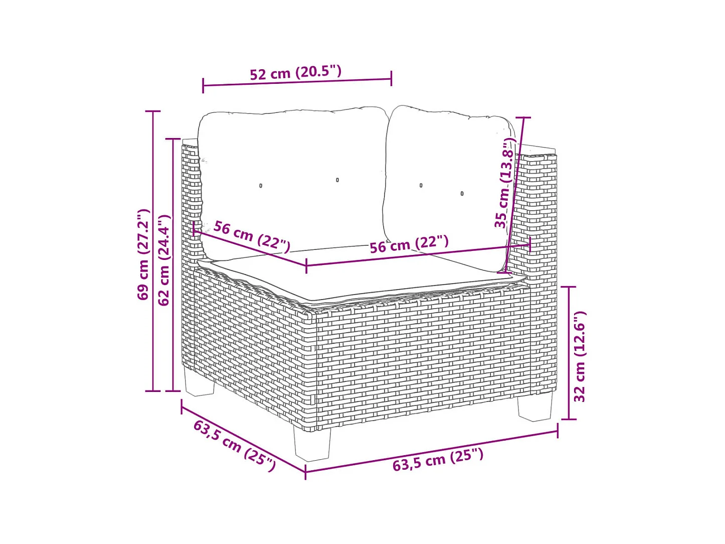 Salon de jardin avec coussins 7 pcs beige résine tressée