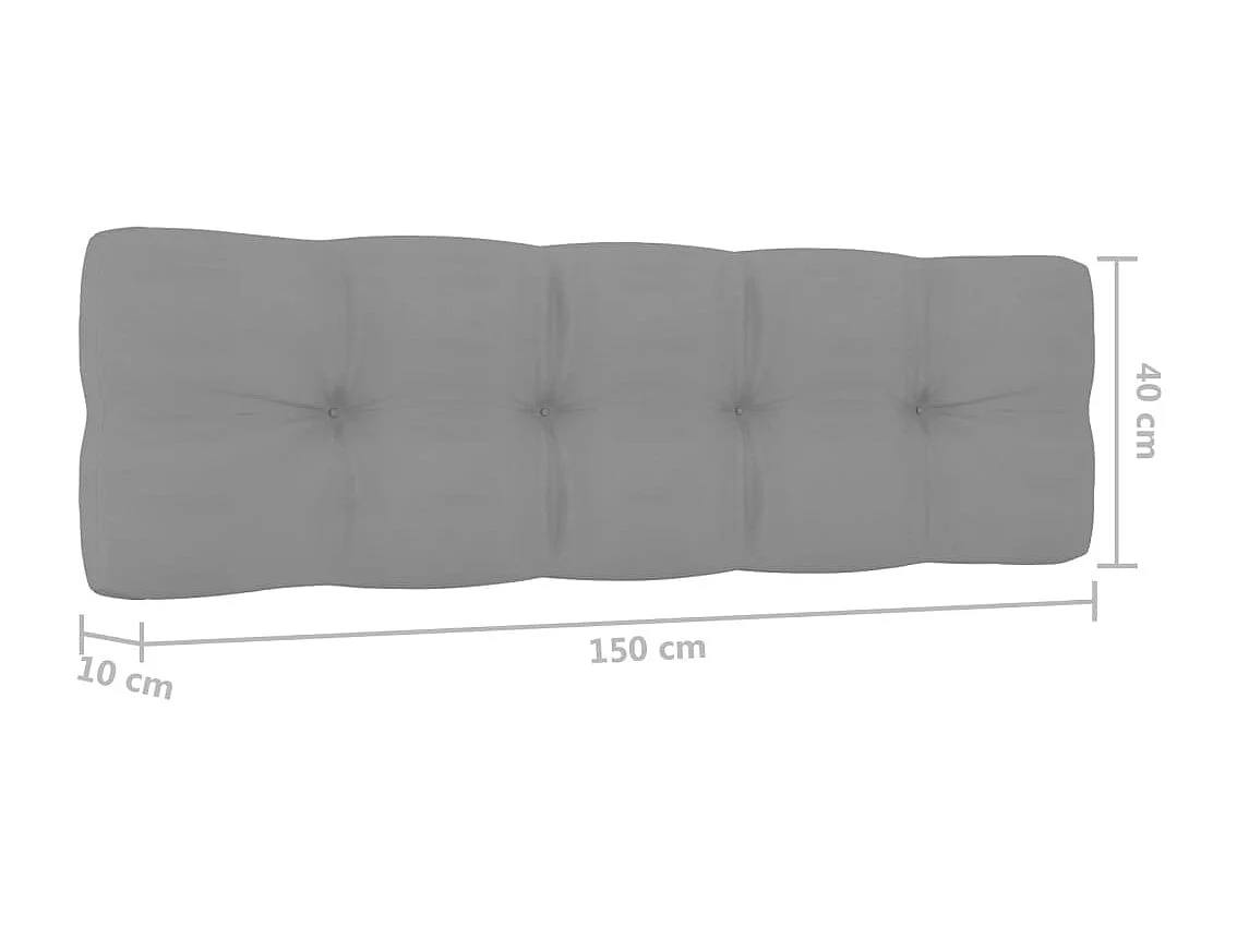 2 pcs conjunto lounge de jardim com almofadões pinho impregnado