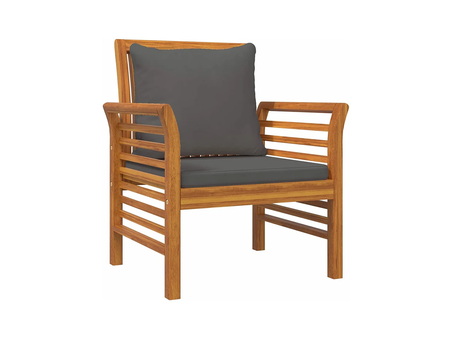 Salon de jardin avec coussins 5 pcs Bois d'acacia solide