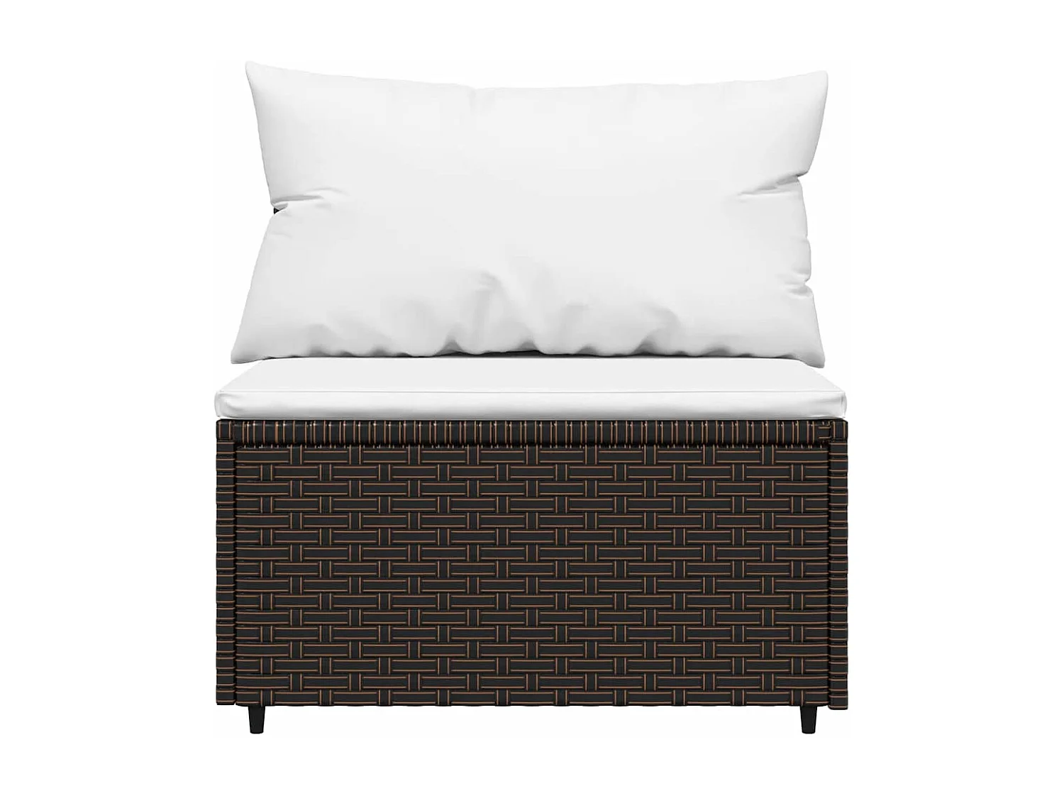 3-delige Loungeset met kussens poly rattan bruin