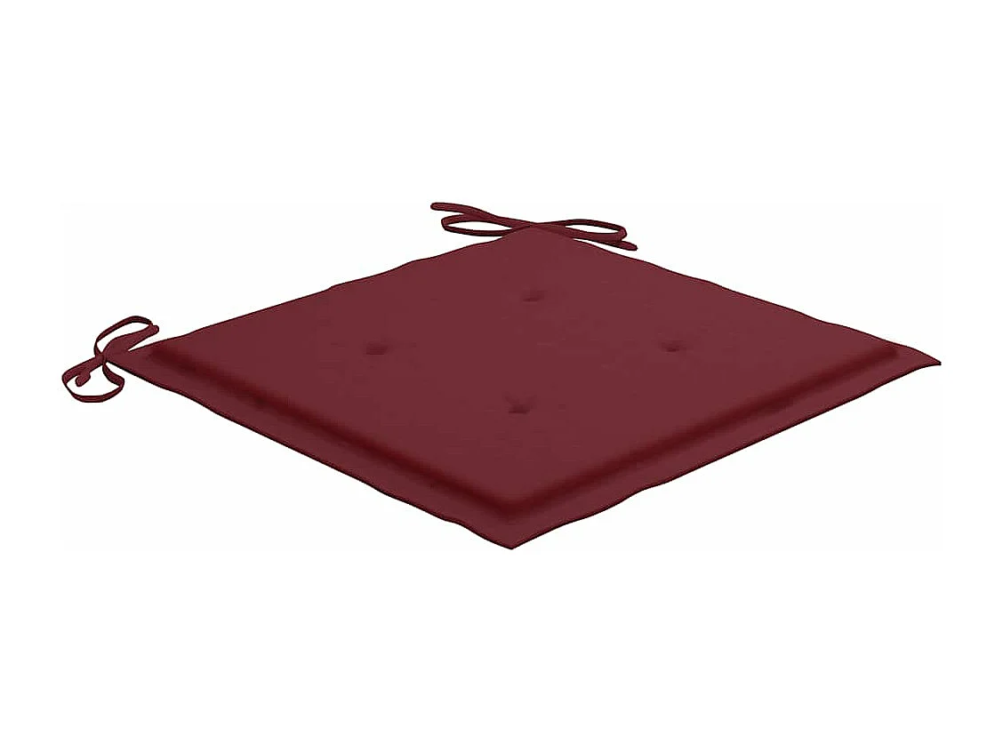 Ensemble à manger d'extérieur pliable avec coussin 3 pcs Teck