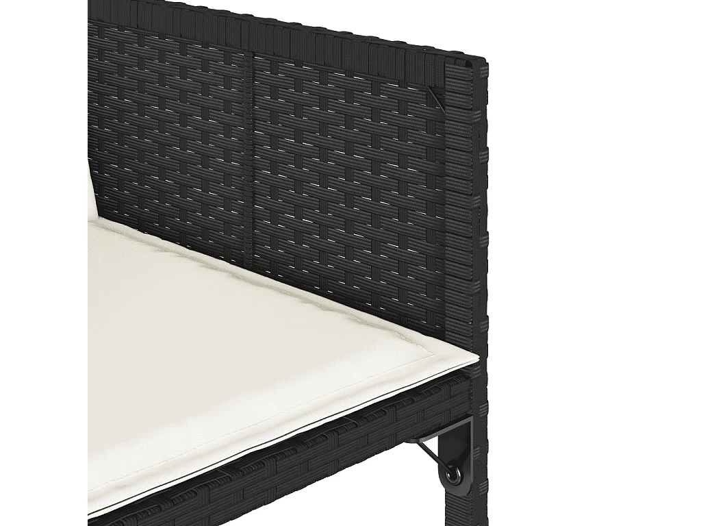 Ensemble à manger de jardin 13 pcs coussins noir résine tressée