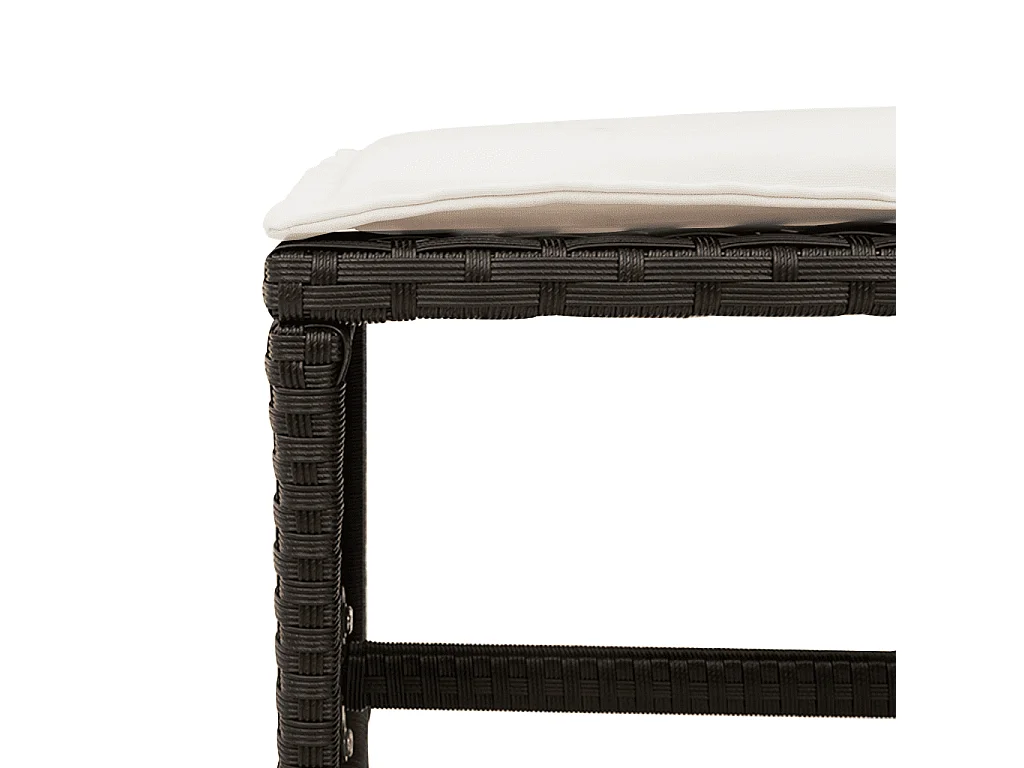 Ensemble à manger de jardin 13 pcs coussins noir résine tressée