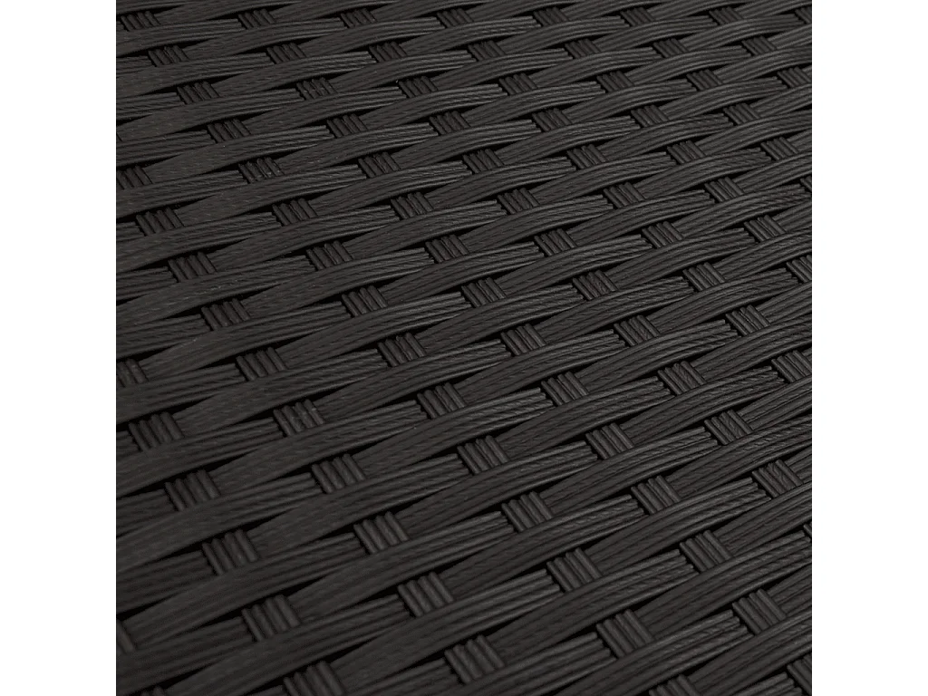 Ensemble à manger de jardin 13 pcs coussins noir résine tressée