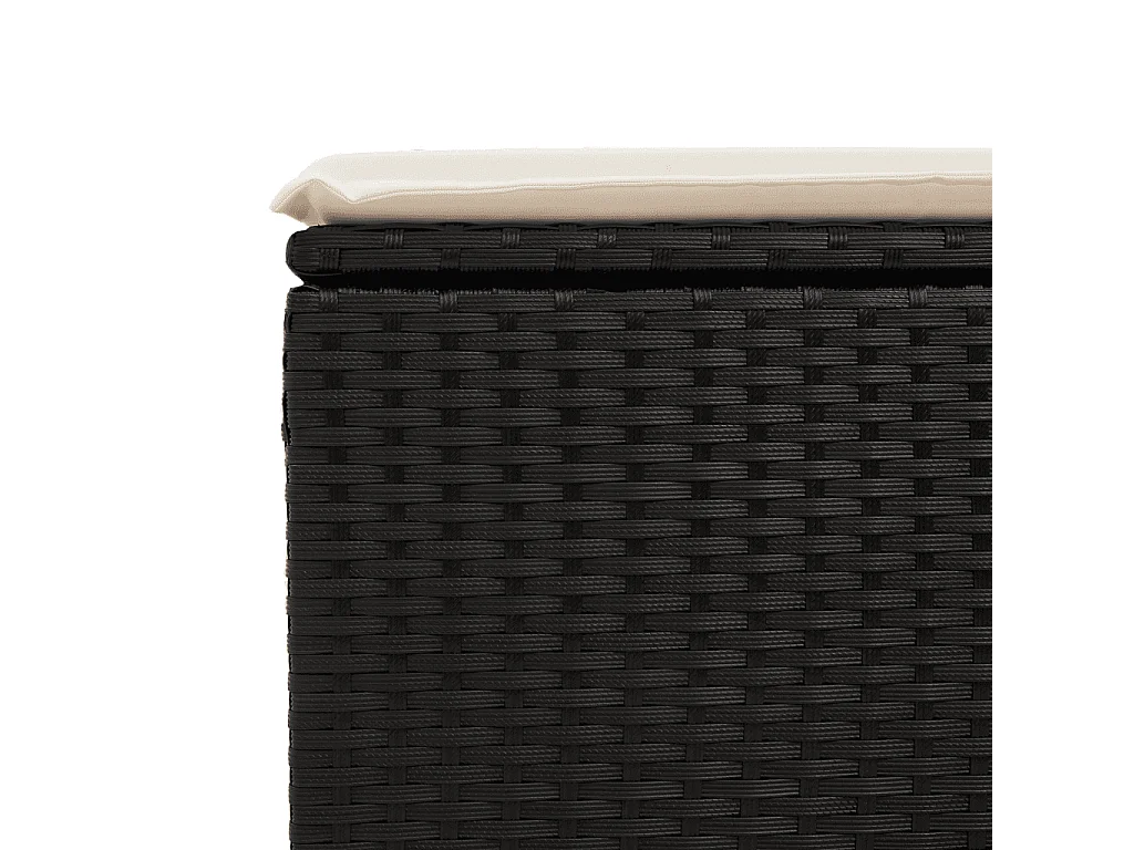 Ensemble à manger de jardin 13 pcs coussins noir résine tressée