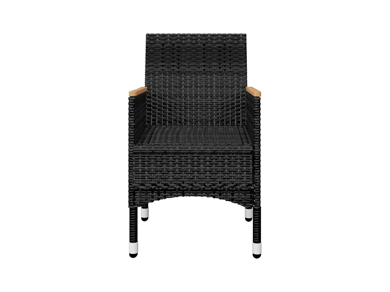 Ensemble à manger de jardin 7 pcs Noir