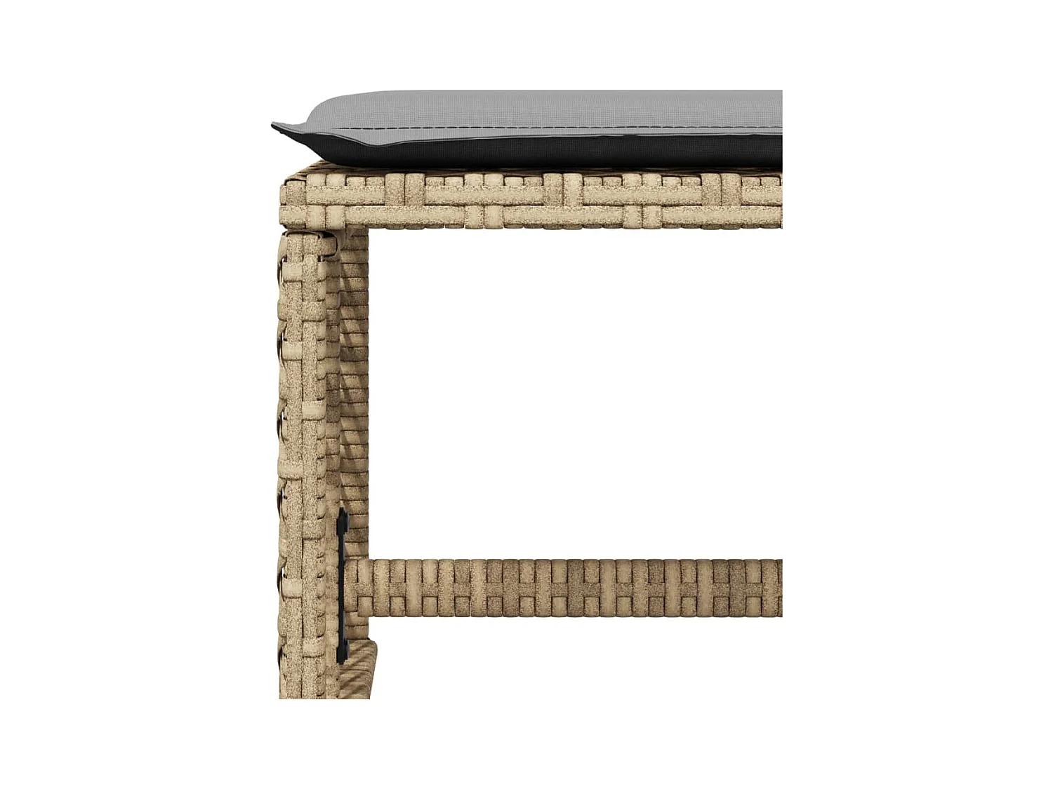 Ensemble à manger de jardin et coussins 11 pcs beige poly rotin