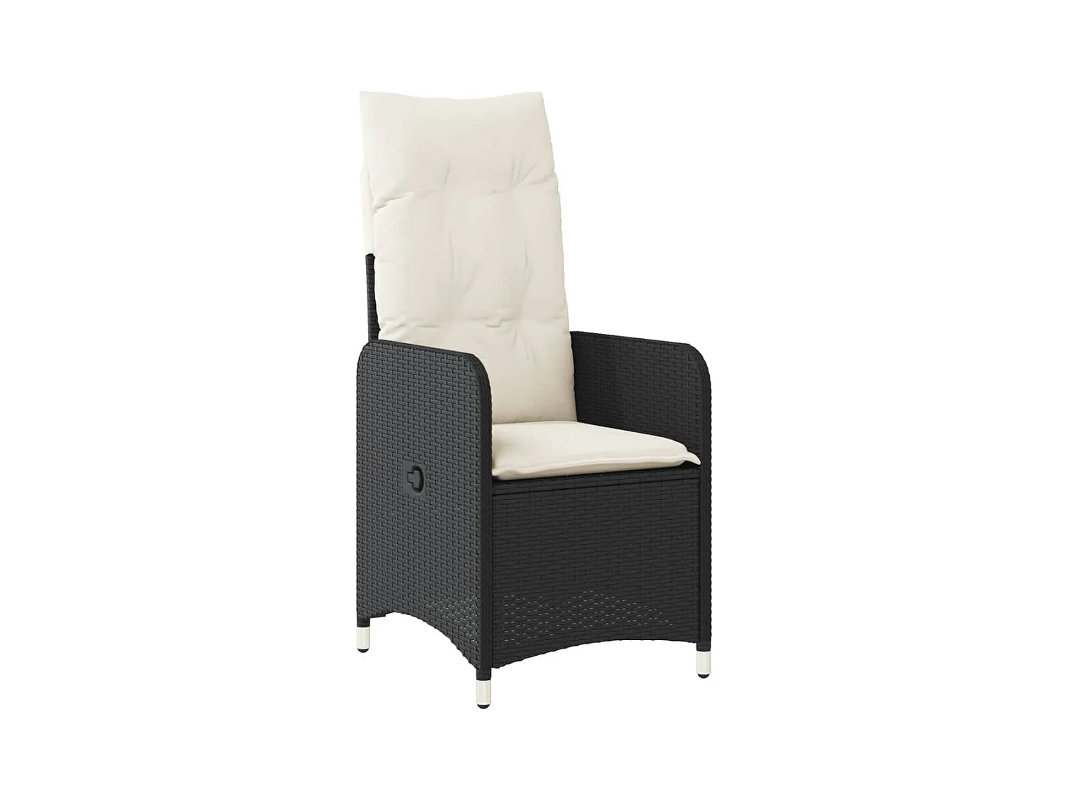 7-tlg. Garten-Bistro-Set mit Kissen Schwarz Poly Rattan