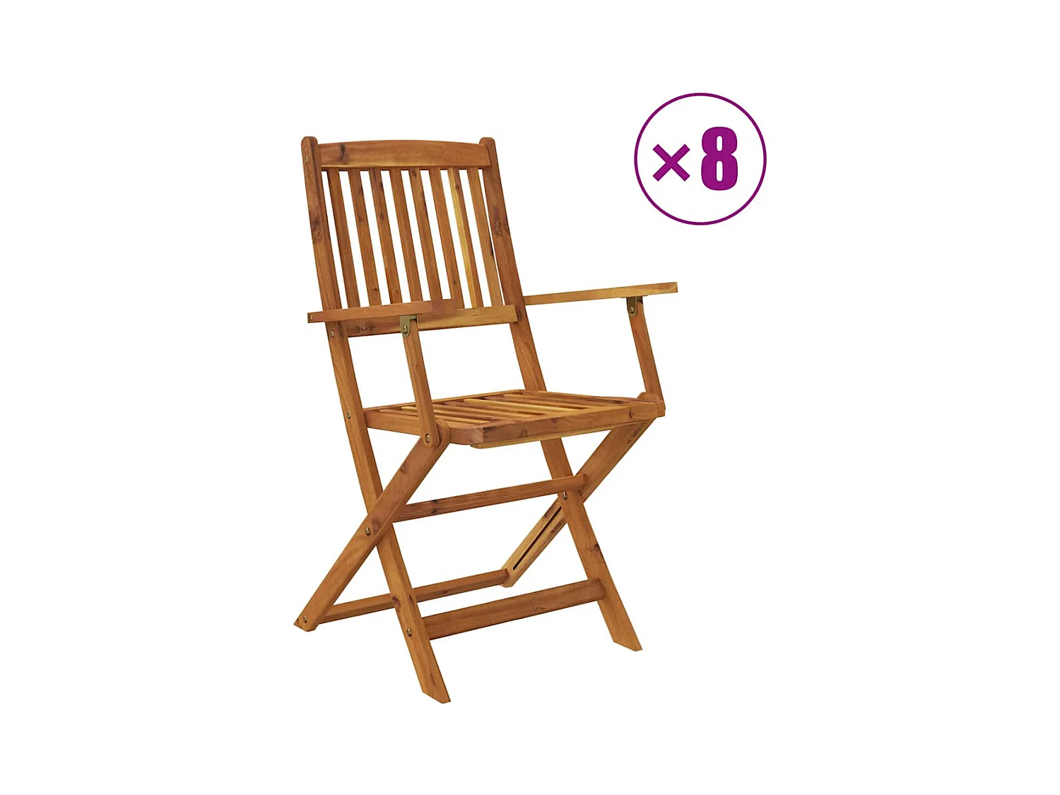 Ensemble à manger de jardin pliable 9 pcs bois d'acacia solide