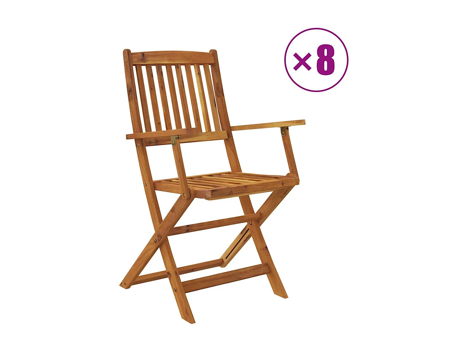 Ensemble à manger de jardin pliable 9 pcs bois d'acacia solide