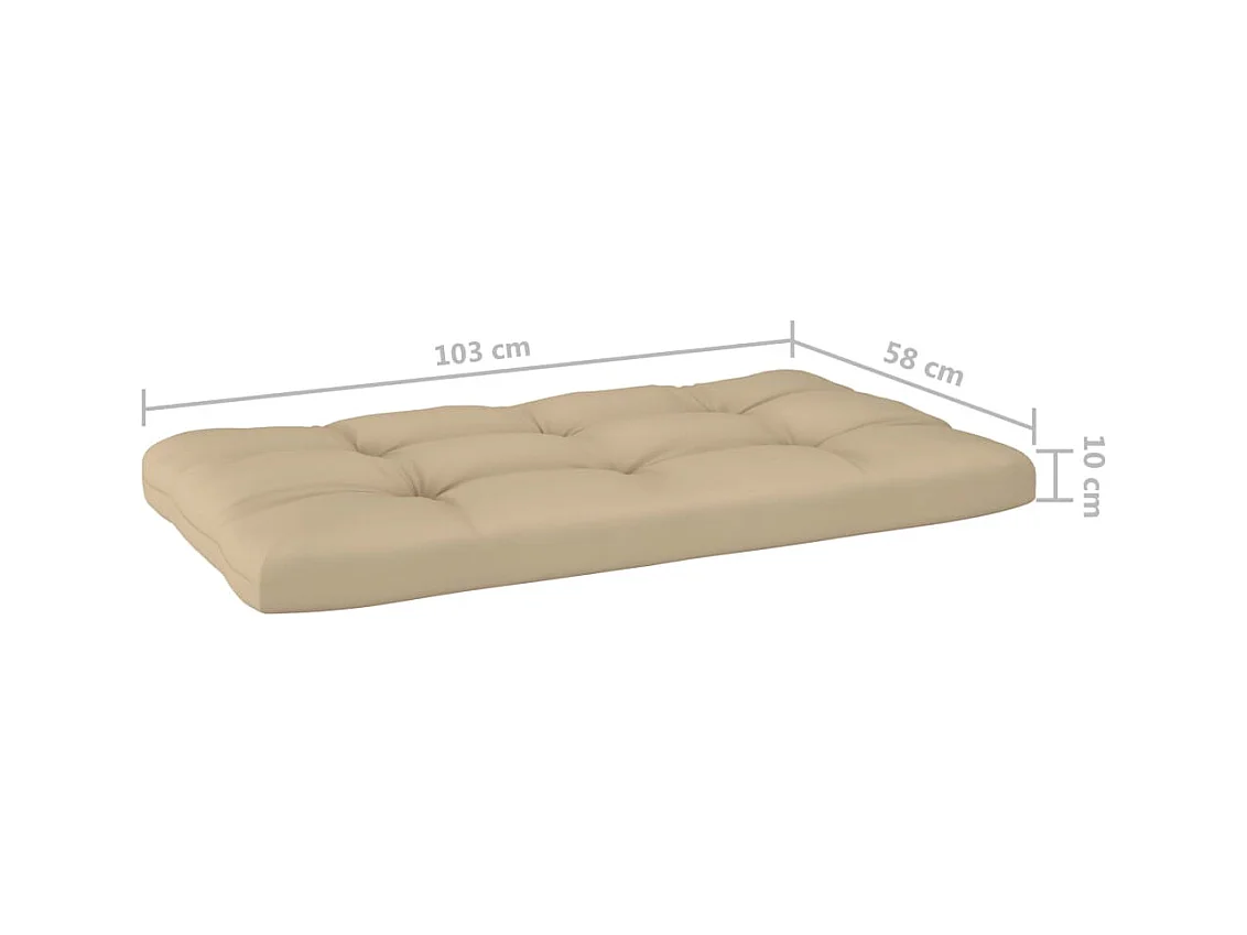 6-delige Loungeset pallet met kussens grijs geïmpregneerd hout