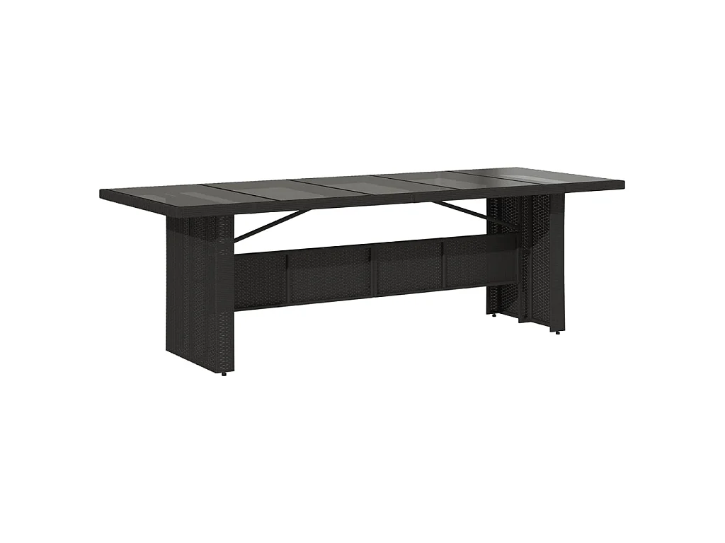 9-delige Tuinset poly rattan zwart